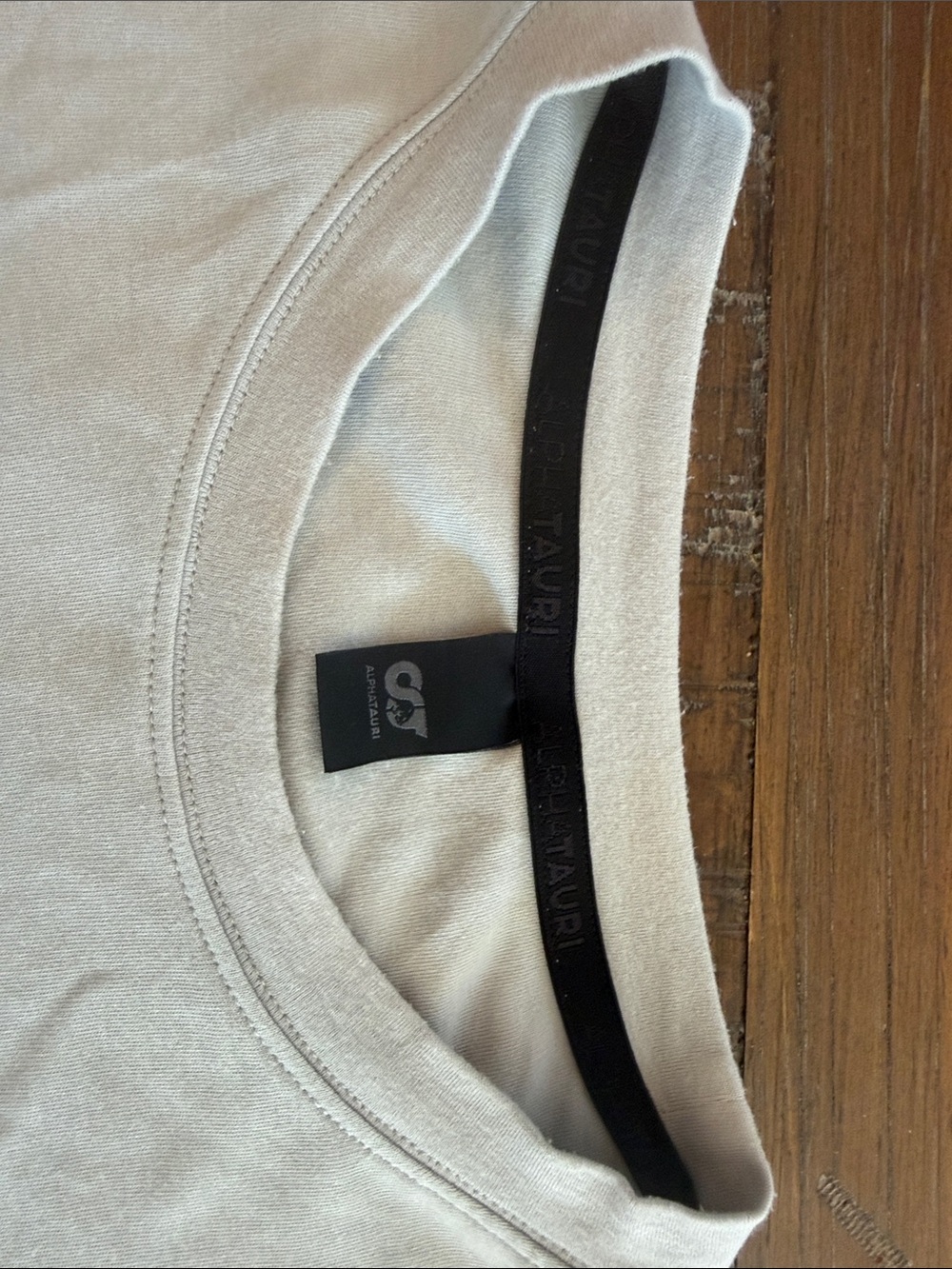 Prada Men’s Short Sleeve Crewneck T‑Shirt in Beige